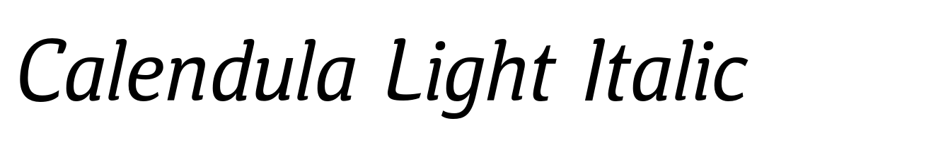 Calendula Light Italic